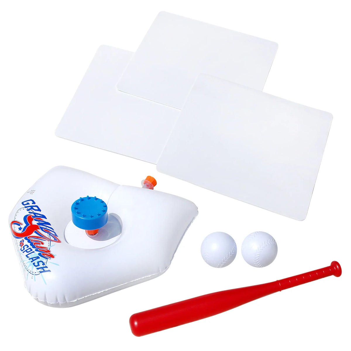 Plate Home Kids 2 Backyard Includes Ages , Tee Bat Sprinkler & - Practice, + Plastic Balls Splash Baseball Game - Slam & Sports & Banzai Plastic + liquid Batting 3 Bases,