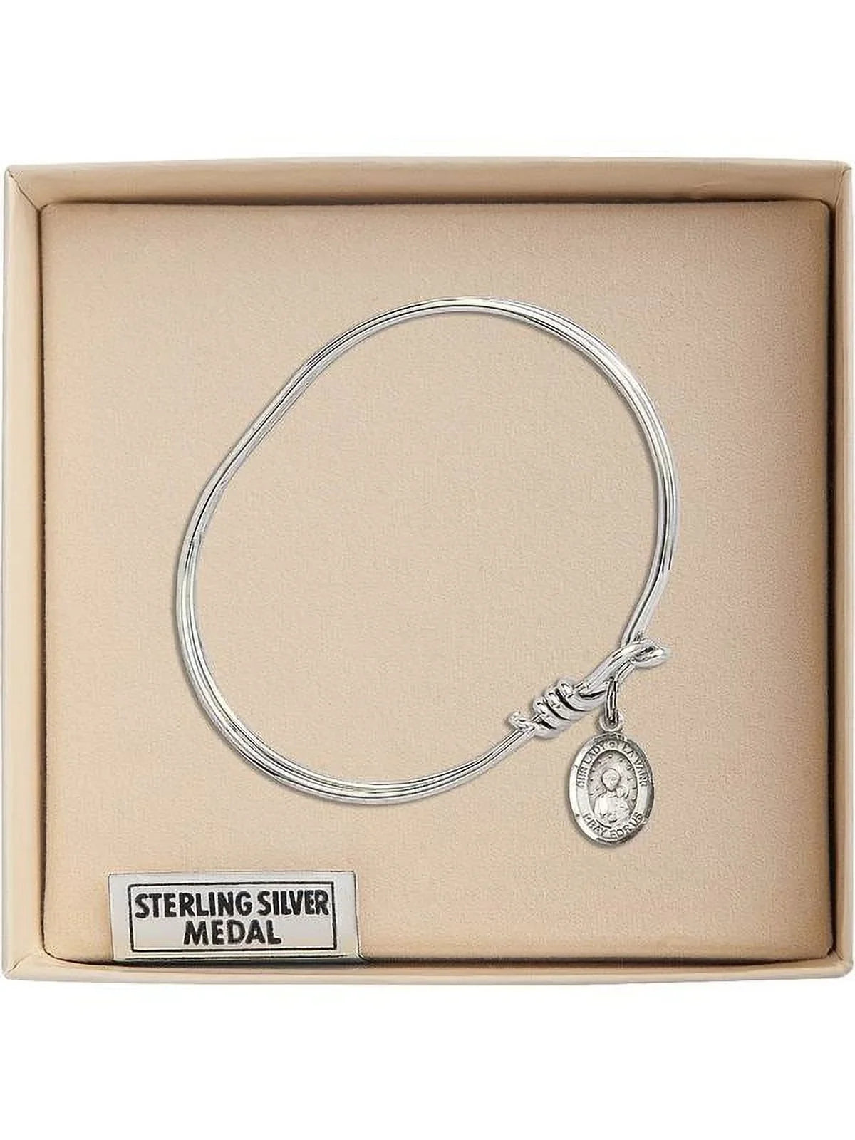 Eye in Lady Silver Bracelet inch 3/4 Bangle Hook w/ Oval Vang of la 5 Sterling Our