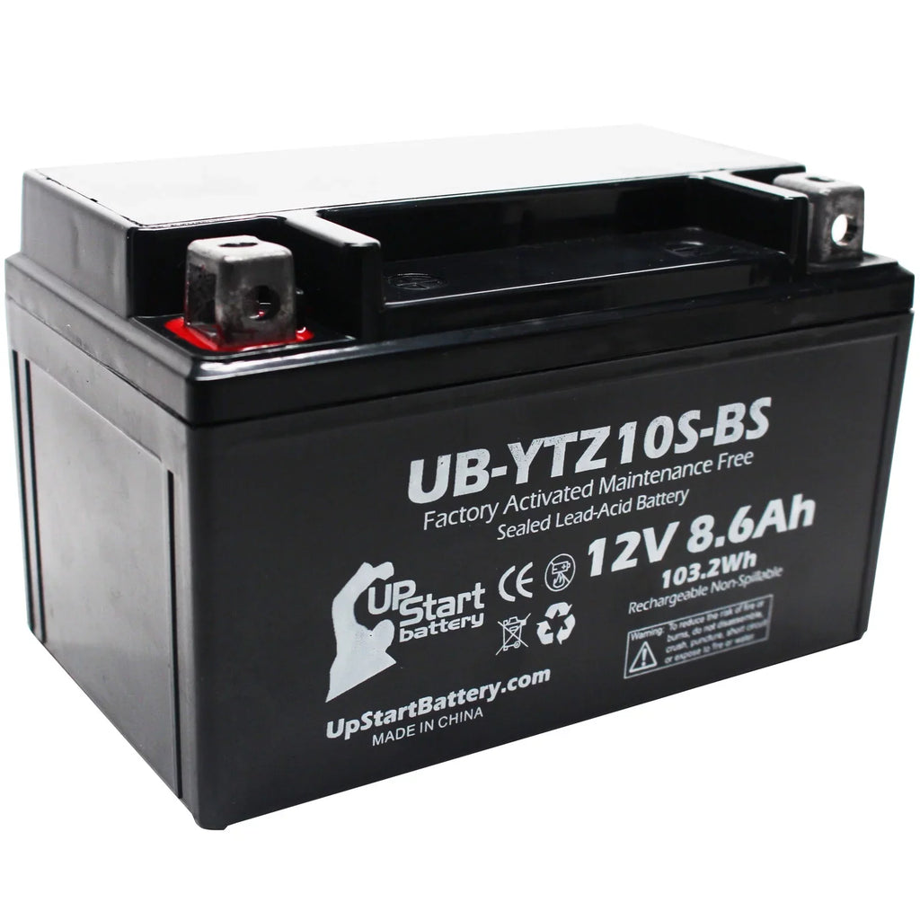 Battery - Free, UpStart Maintenance UB-YTZ10S-BS YZF-R1 8.6Ah, Replacement for Battery Activated, Yamaha 3-Pack 2011 12V, Factory 1000CC Motorcycle