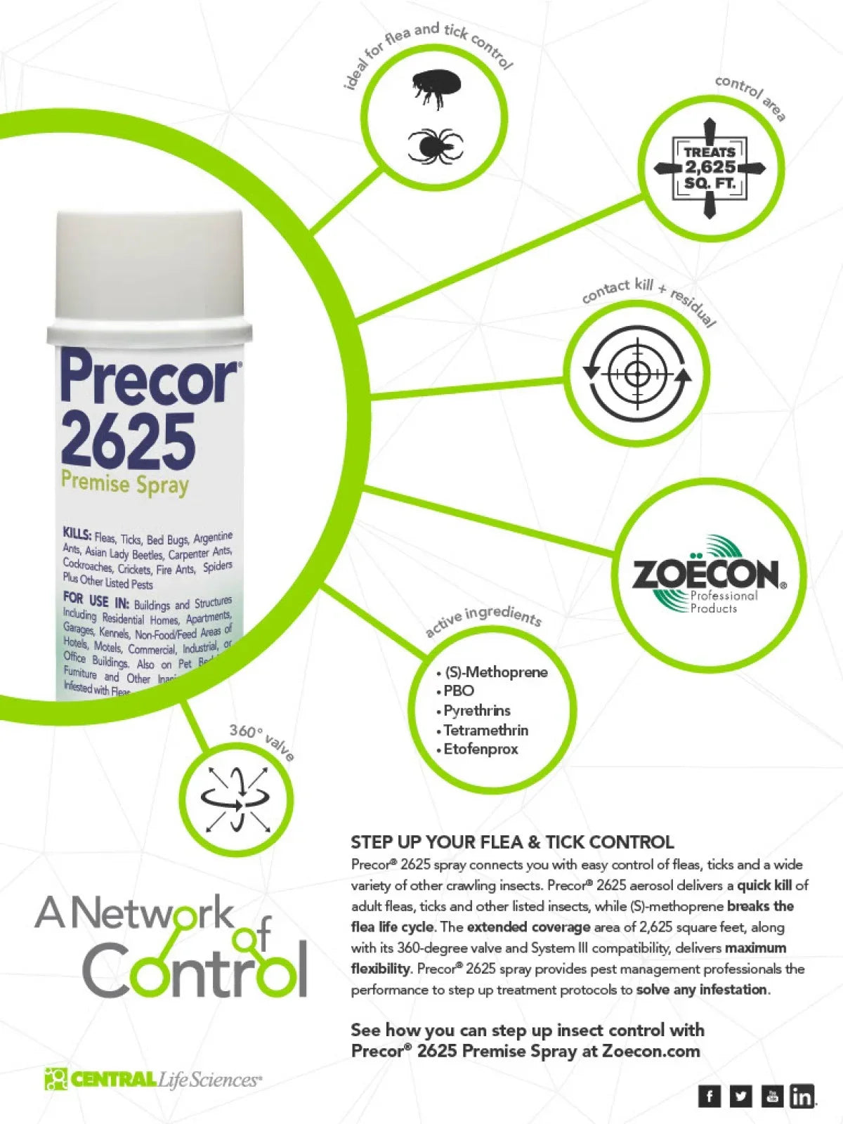 Insecticide Precor 2625 Premise Spray Flea 21oz-