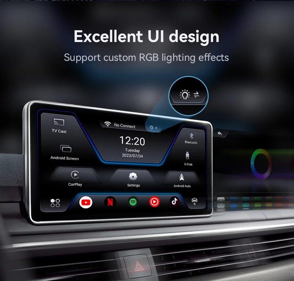 Android Output，8 Wired with 2+16G Video Core, Cars Box Wireless Carplay Card,for AI Box Netflix with Android SIM/TF HDMI Multimedia Carplay 11, Magic Box 4G YouTube Carplay Factory Auto Support Biniz