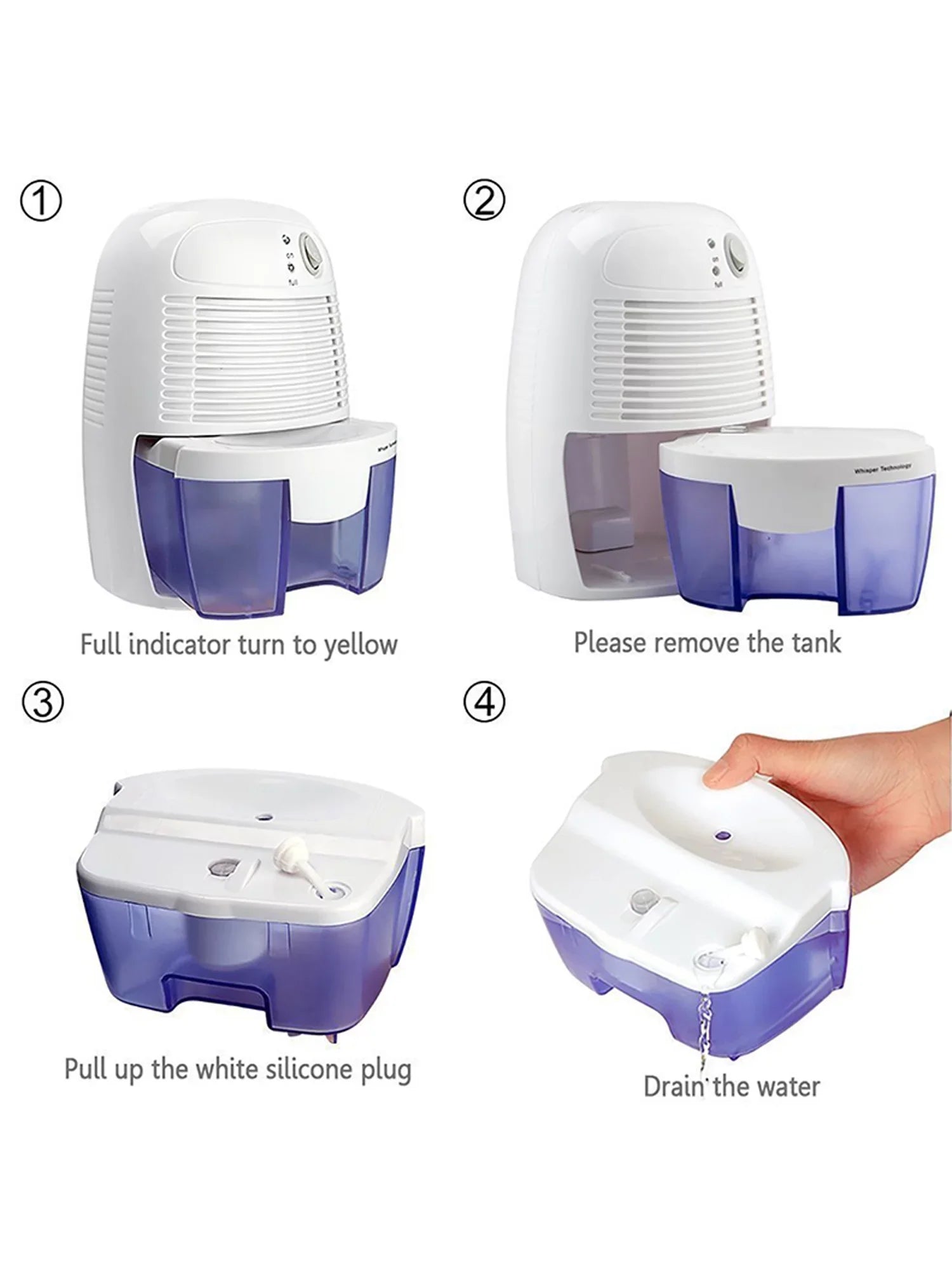Dehumidifier Space Moisture Quietly Portable Mini Dehumidification Extract Small
