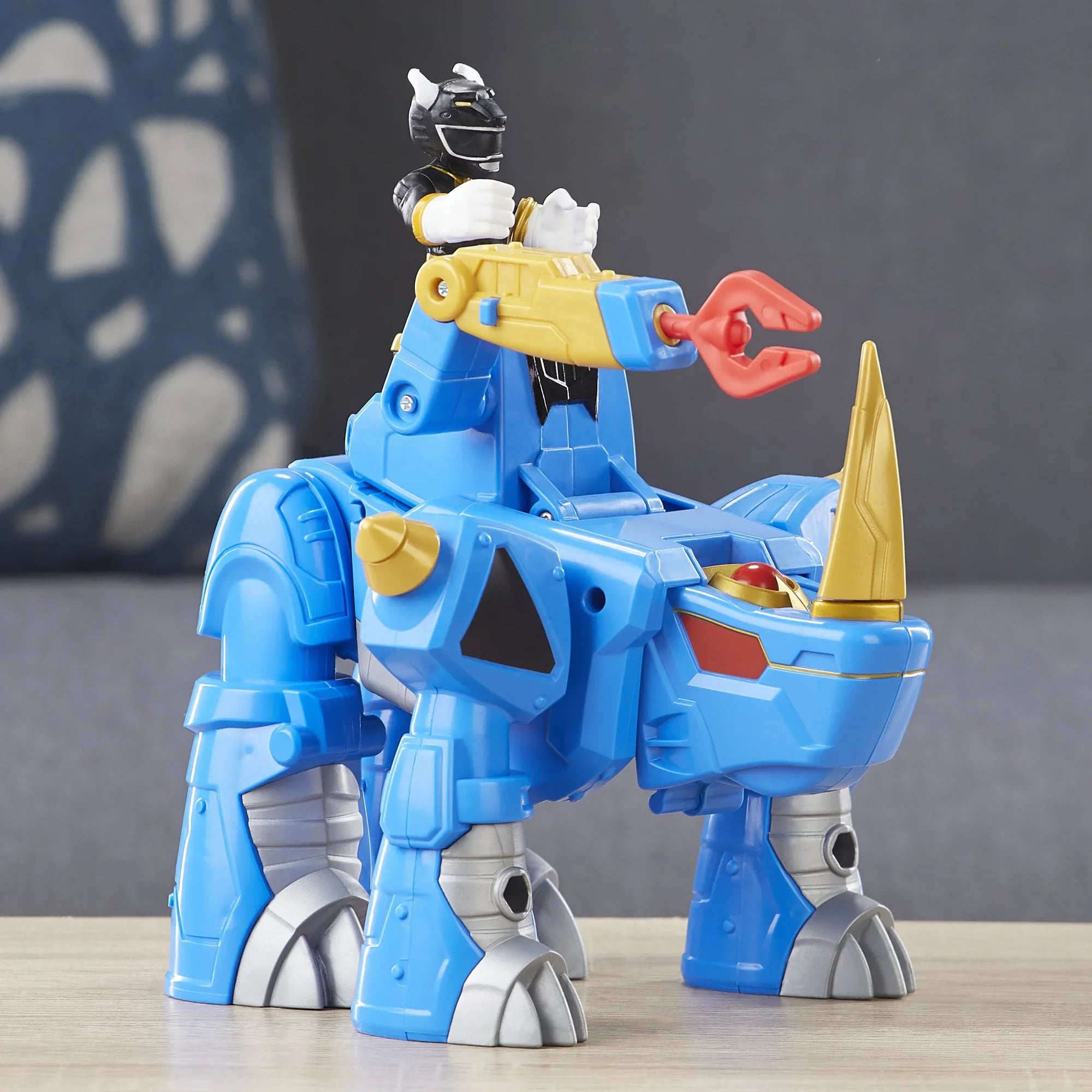 Morphin Heroes Rhino Power Black Ranger Playskool Rangers Zord & Zords