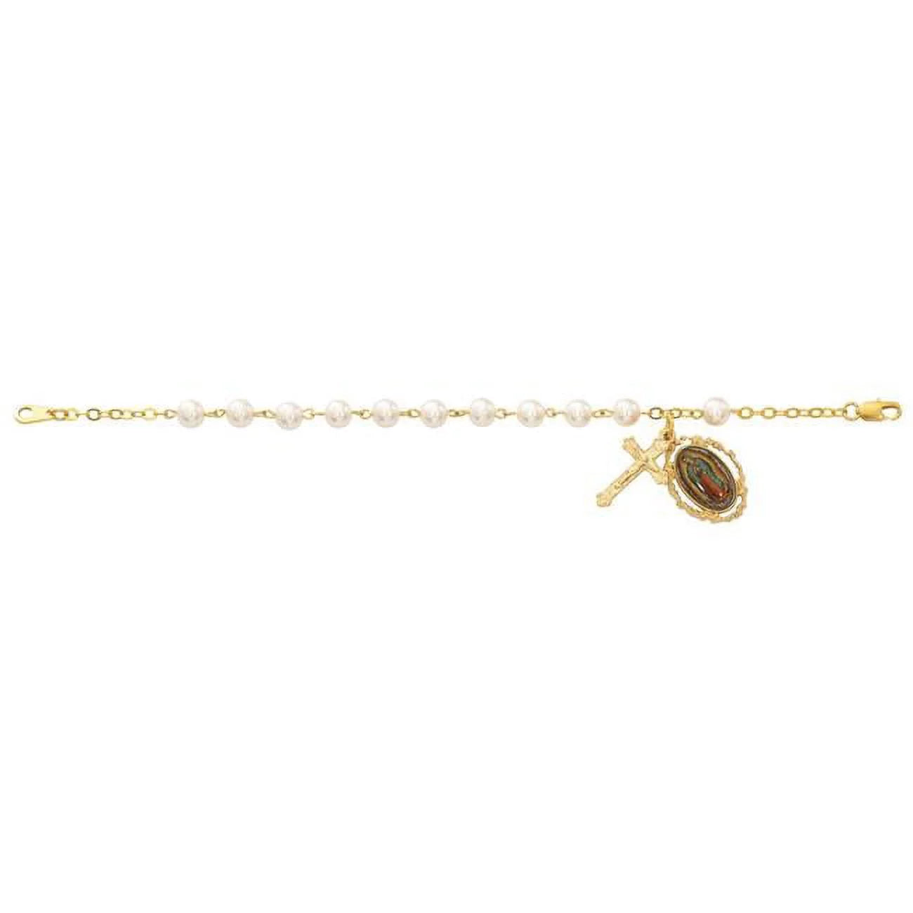 BR90 Pearl in. 7.5 Guadalupe Look Bracelet McVan