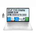 Xe 2TB USB HD 2021 Silver, Computer, 2TB Card RAM, 17.3" Audio, Processor, Nits Laptop 250 Keyboard, FHD HD i5-1155G7 Iris Intel Backlit Core Intel 32GB Win11, IPS Webcam, HDD+ SSD, Graphics, HP 32GB