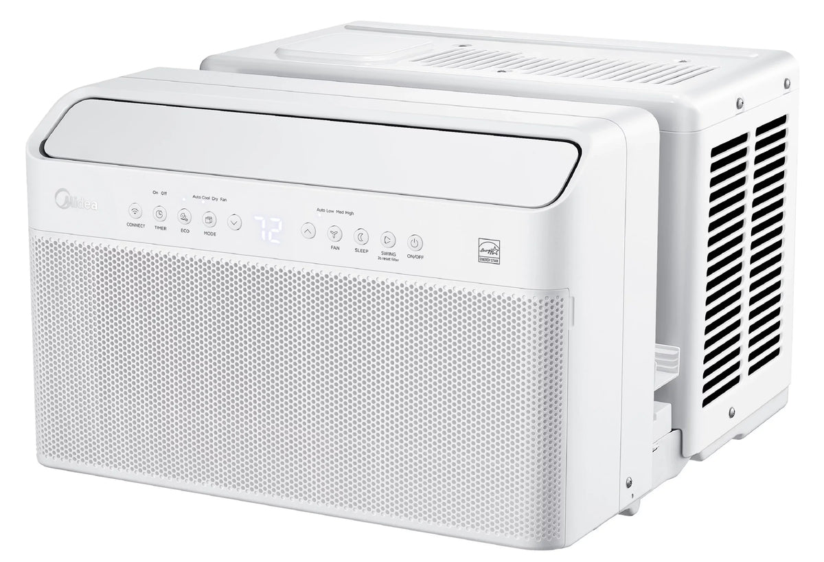 12,000 Savings, BTU Midea Extreme 35% Restored Inverter Air (Refurbished) Energy MAW12V1QWT U-Shaped Quiet, Conditioner, Smart Window