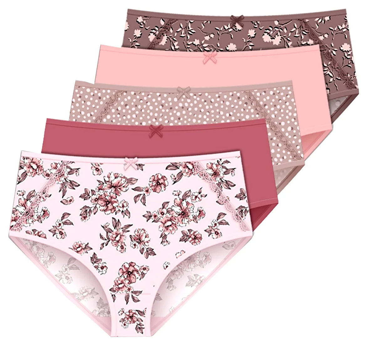 Women's Panties Microfiber Stretch 7 dimension Brief 5-Pack Delta Burke