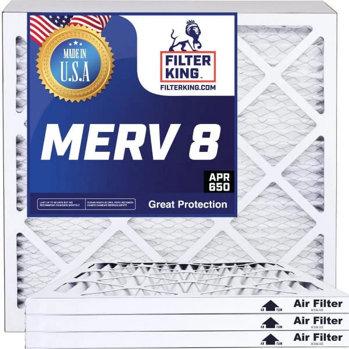 .75" 26x43x1a x 43 4-PACK Furnace MADE Pleated IN HVAC dimension: Filter | | King 8 Air Filters x | Filter 26 Actual | USA A/C MERV