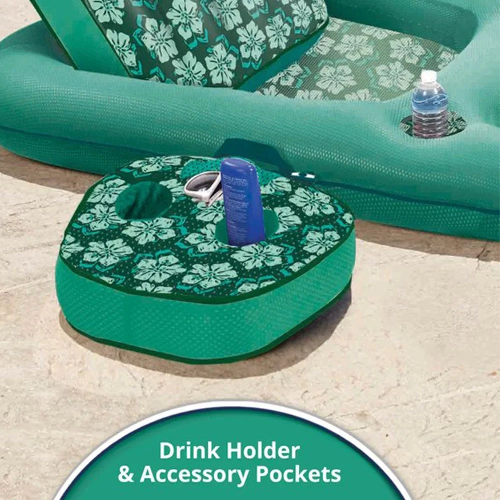 Campania Leisure Gravity 2in1 Aqua Float Lounger, Pool Floral Zero &