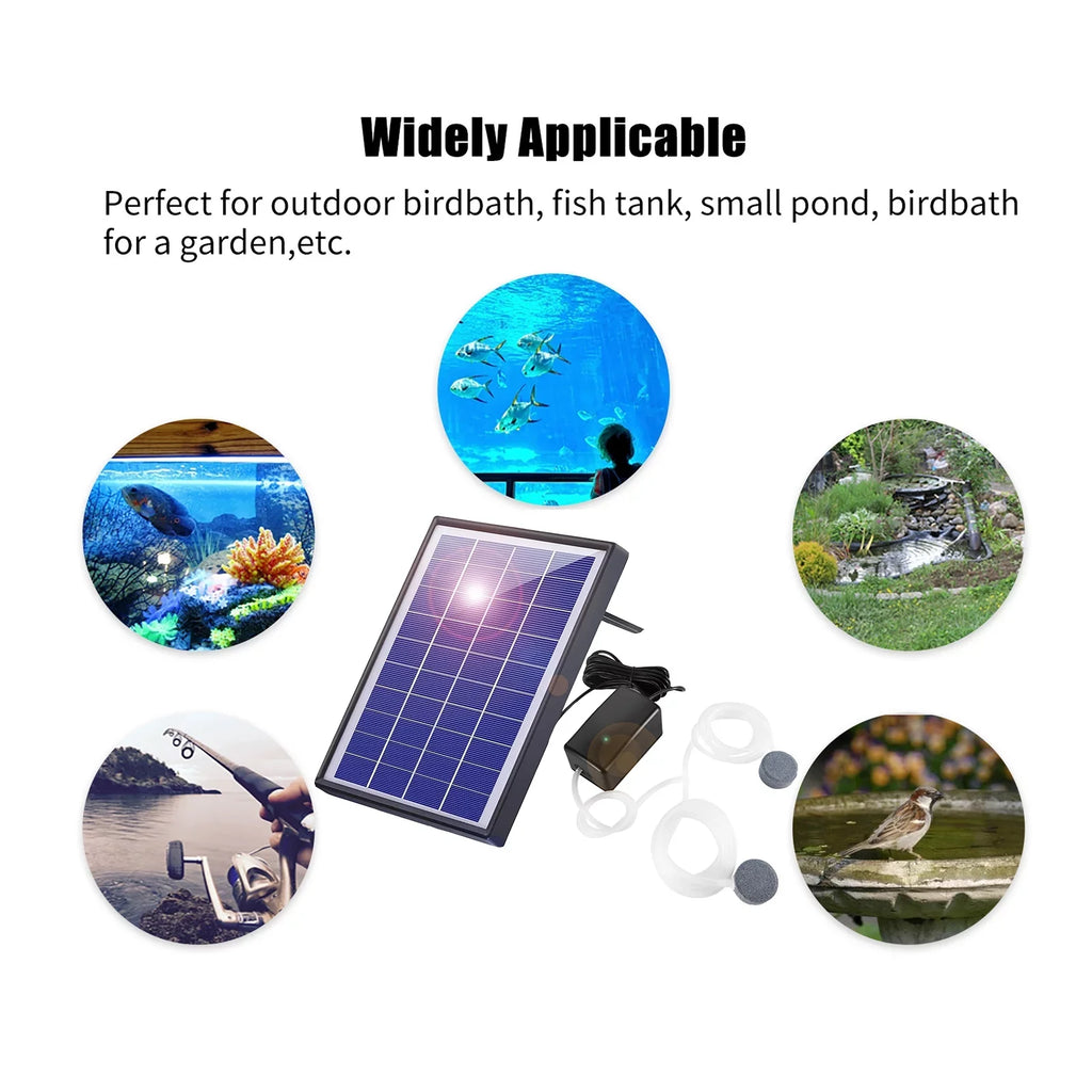 BubbleAerator Pond Fish Air Oxygenation pump, Solar Bubble Air Pump Pump Air Bubble Yaliya With Pump Pump Fish Air Aerator GoolRC Fish6w Stones Aerator Stones Pool Aerator 2 Air