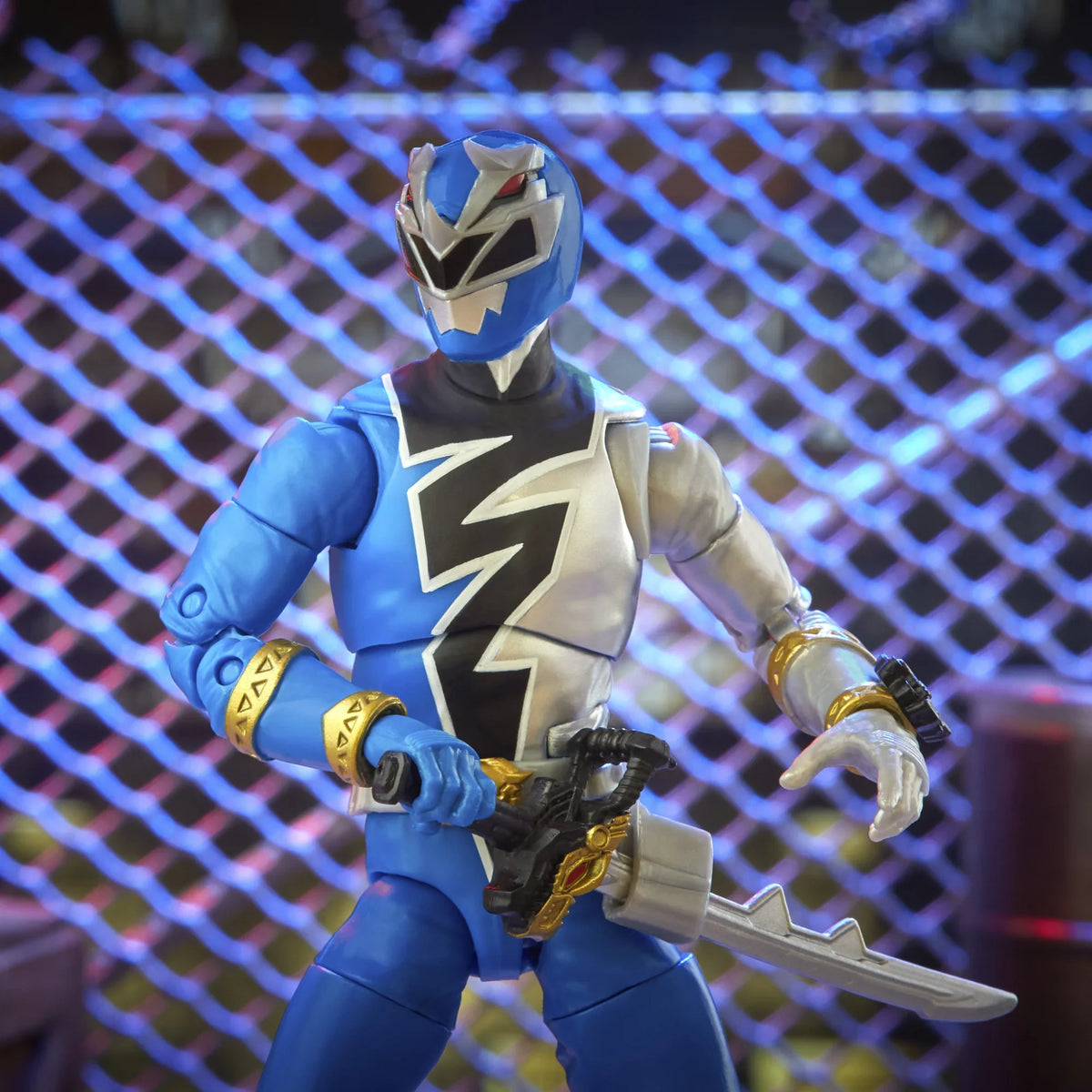 Power Dino Lightning with Toy Blue Collectible Action Rangers 6-inch Collection Premium Figure Fury Ranger Accessories