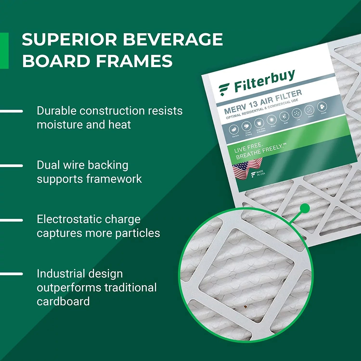 13 AC Furnace 15x20x1 Filters HVAC (2-Pack) MERV Air Filterbuy Pleated