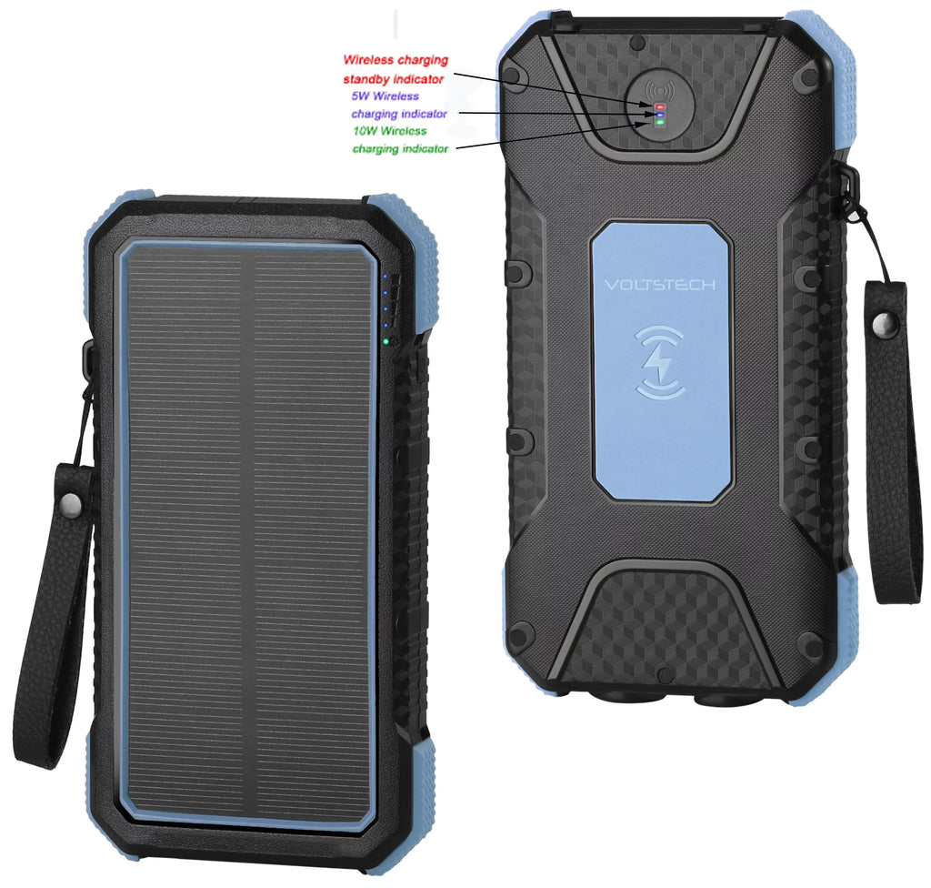 Charging 26800mAh Power Powered Charger Portable Solar Wireless exterior Bank