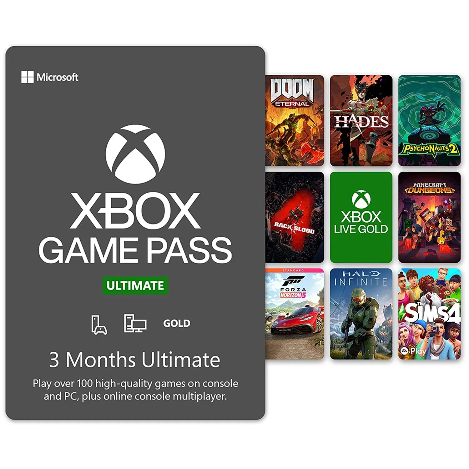 Two Microsoft Ultimate Xbox Xbox Month Bundle, Controllers, 3 Game Mazepoly Series Xbox with Pass X Wireless Accessories