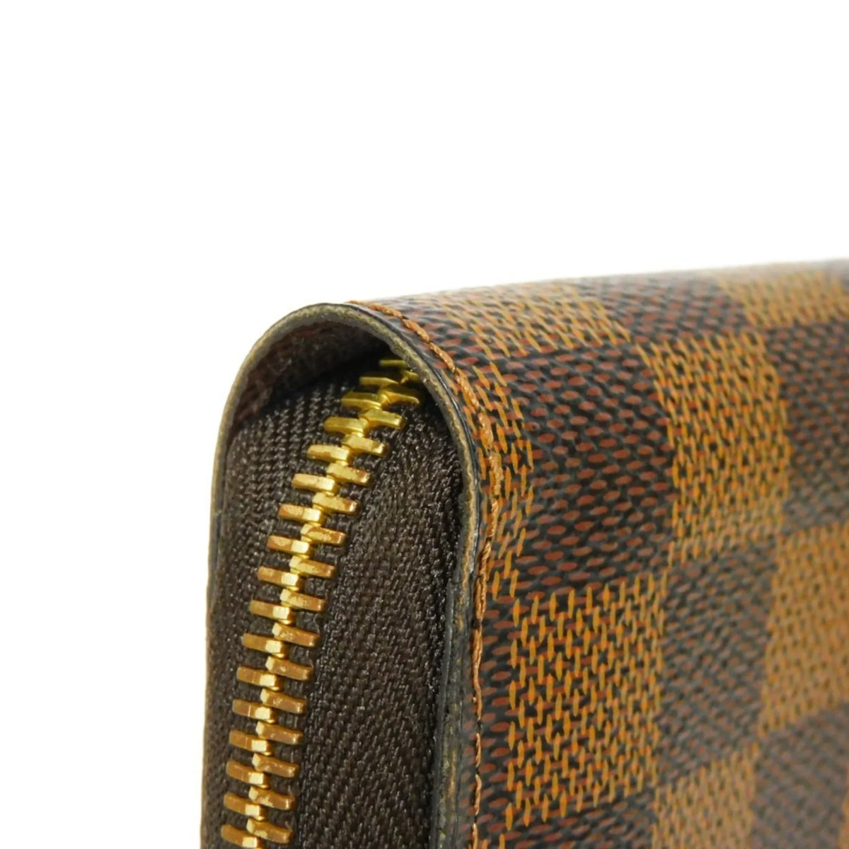 Zipper New Zippy Damier Pre-Owned (Good) Vuitton Men's Brown Pattern N41661 Wallet Ebene Checkered Long Logo Round Women's