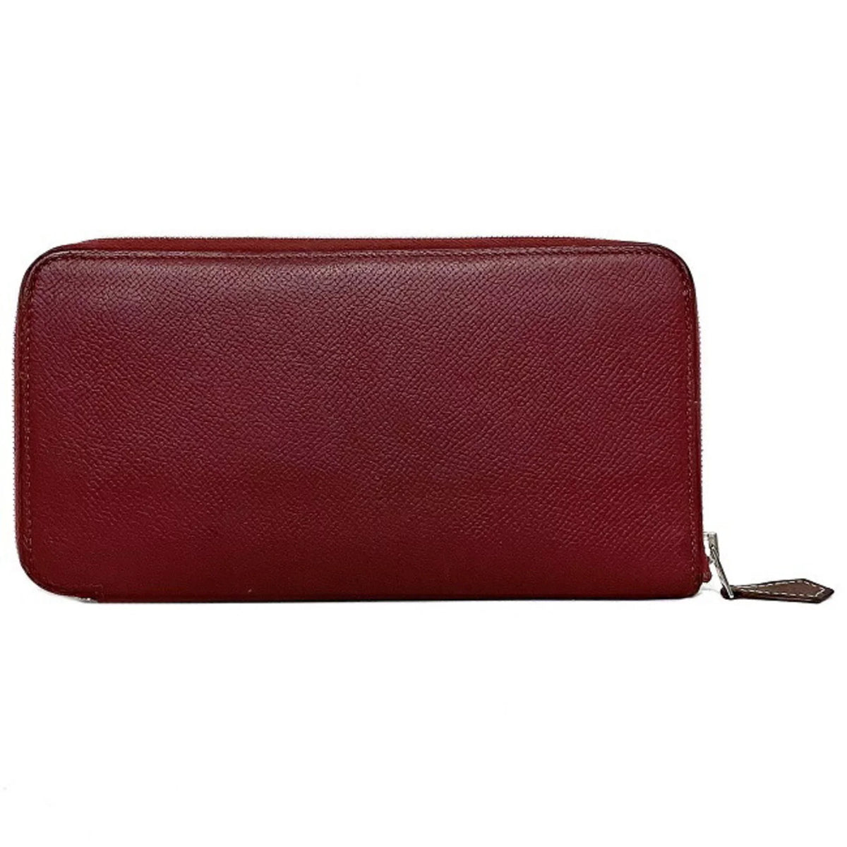 Silk Leather Glenat Rouge Azap In HERMES Long Ladies Pre-Owned Wallet Bordeaux Hermes (Good) Epson Round