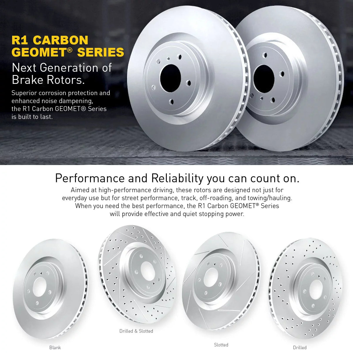 Rotor Concepts Carbon CHEROKEE R1 Fits Brake select: 42010 JEEP R1 Wdpn1 Coated Concepts 2014-2022