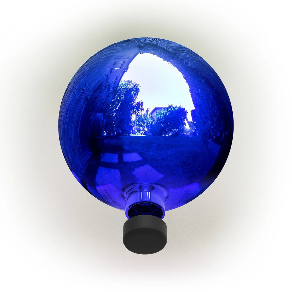 Alpine Glass Globe, Reflective 10" Blue Gazing Corporation