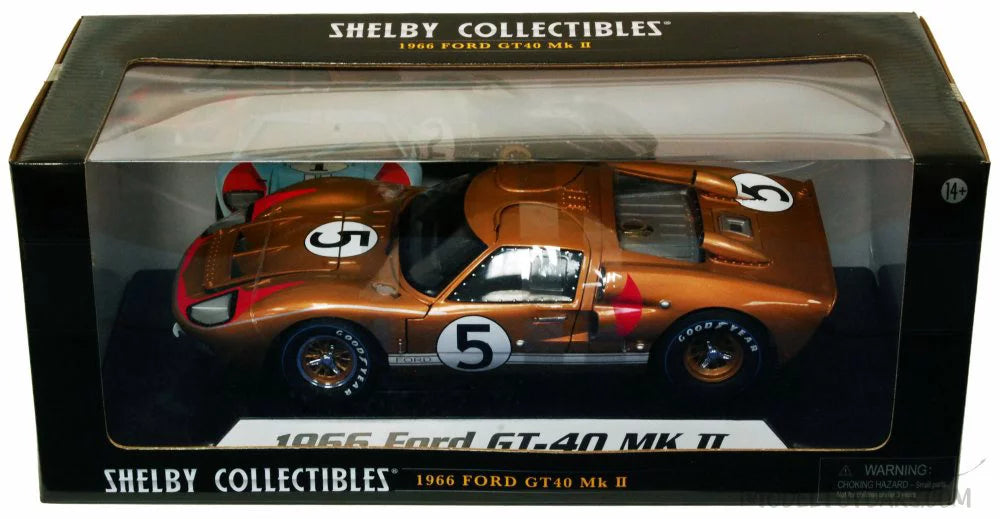 Gold Car - Shelby 1/18 MK Scale #5, Toy II GT-40 Diecast SC403 1966 Model -