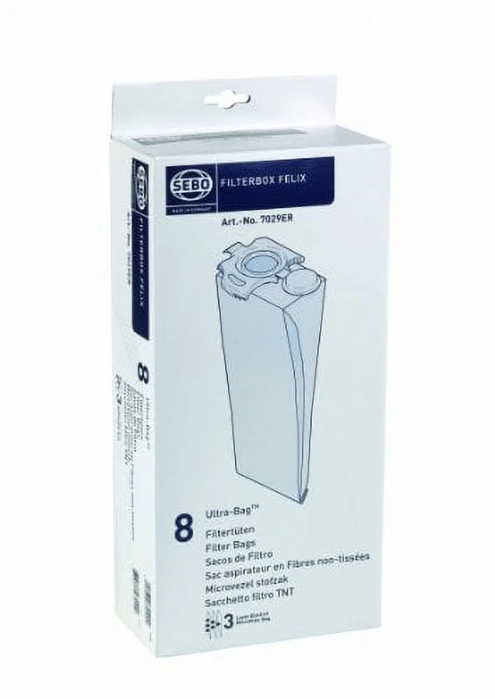 Bag 7029ER 8-Pack Filterbox Cloth Sebo ULTRA Felix NEW