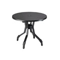 Modern Round Black Table with Adjustable Height and Sturdy Metal Base