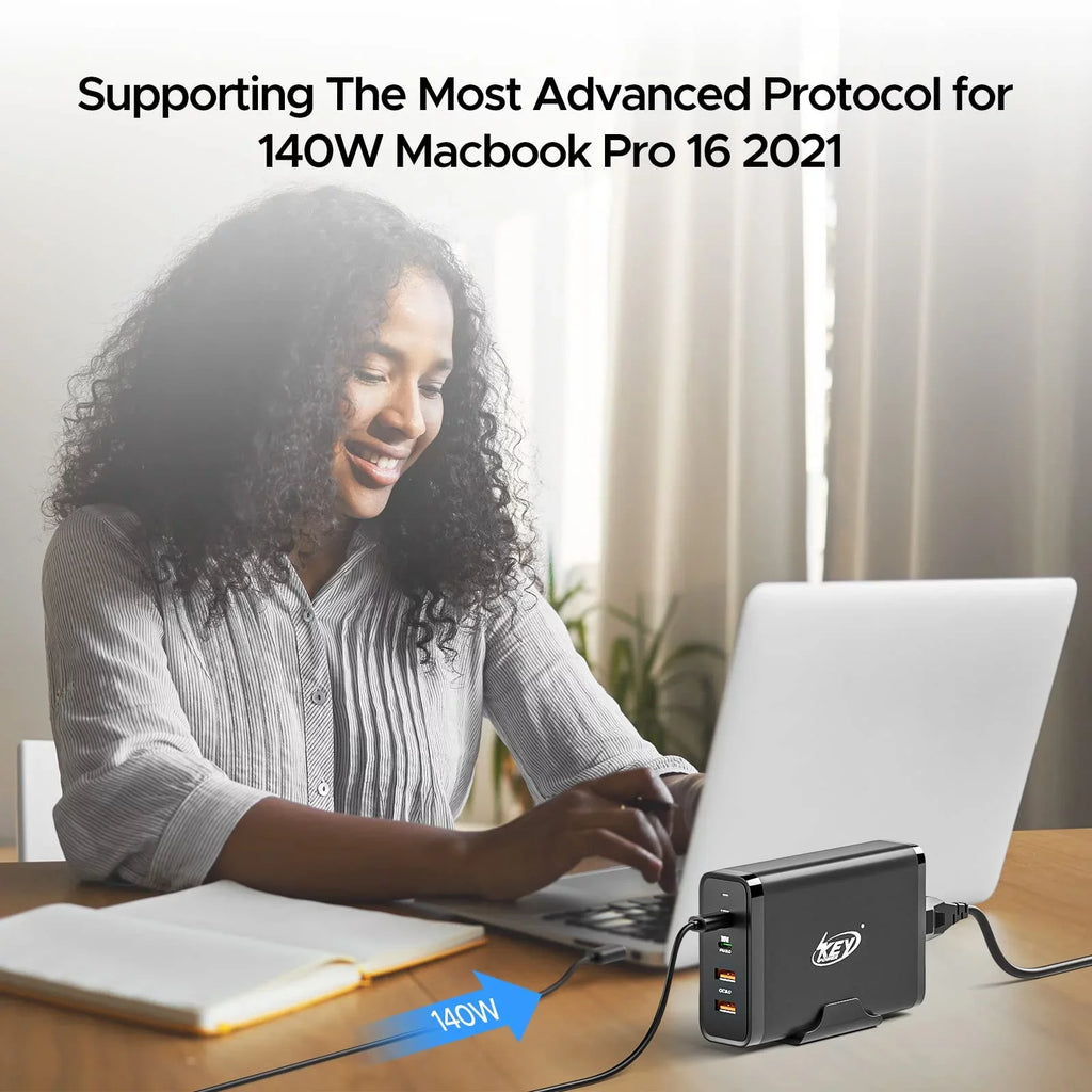C Galaxy, 4Port Air/ with iPhone, Deck PD C iPad, Power Type Fast Power 3.1 XPS, Steam for USB Pro Charger 245W Adapter Key Station, Charge 16", Macbook 140W GaN