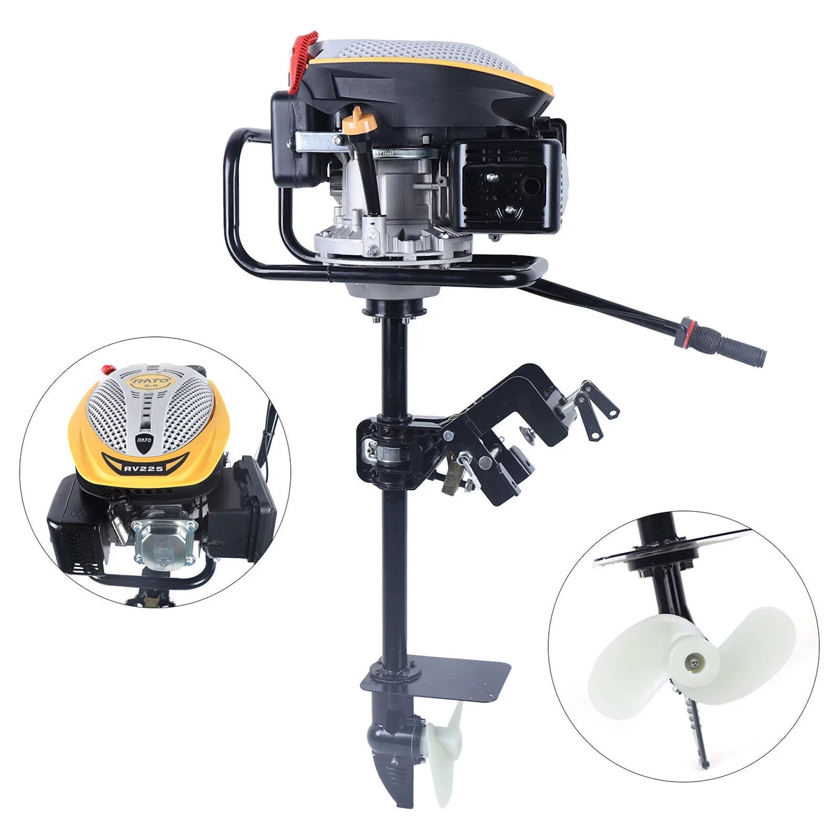 CC Boat Single with Cylinder Ignition System 225 Engine Heavy Engine Cooling Air 3600 Marine Engine Boat Duty TAS HP Motor Fishing Miumaeov r/min 4 9 Outboard Stroke