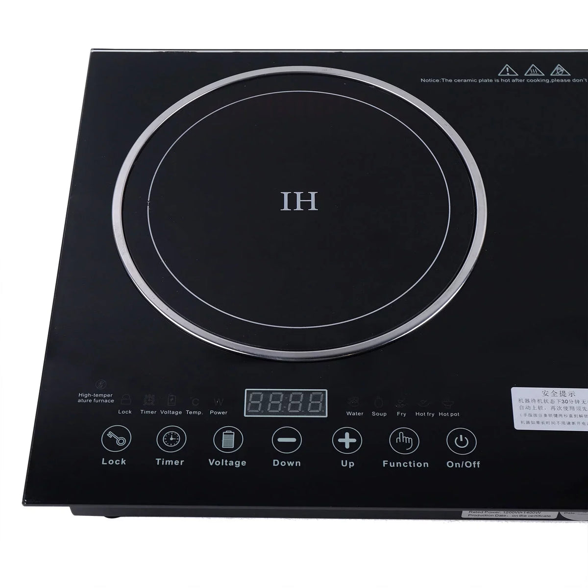 Digital Dual 1200W Burner Cooktop Sensor Cooker Touch ANQIDI Countertop Stove Cooker+1400W Ceramic Portable