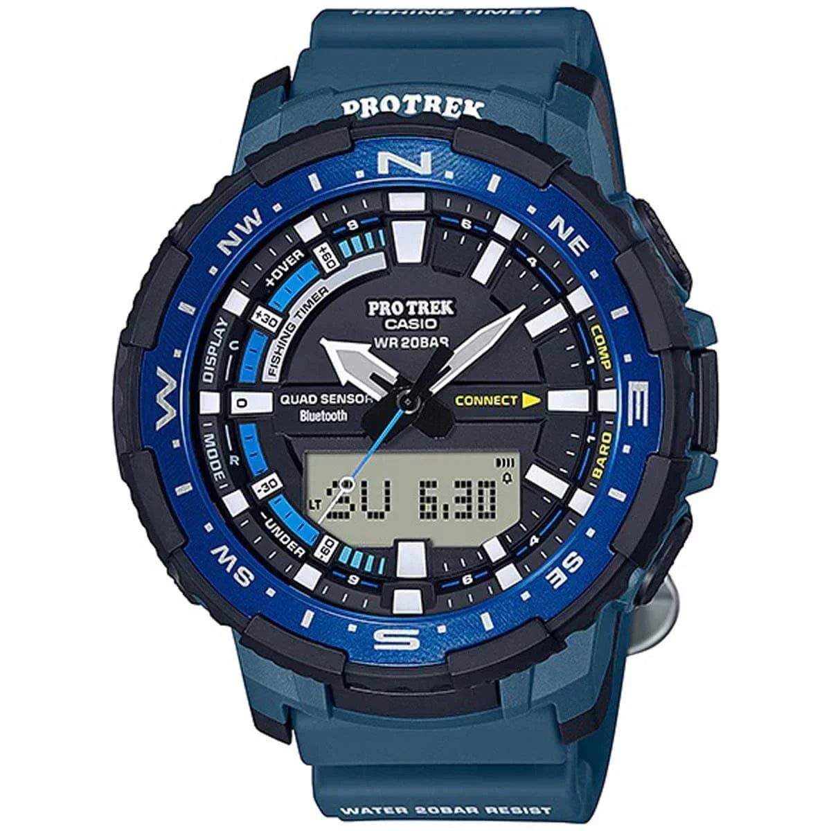 Casio Blue Trek Resin Pro Strap Men's Watch Ana-Digi PRTB70-2