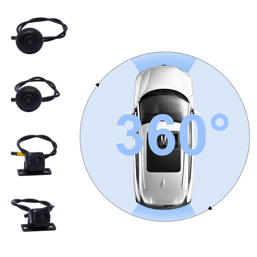Panoramic Recording 720P DVR 4-camera Car View Bird System 360°