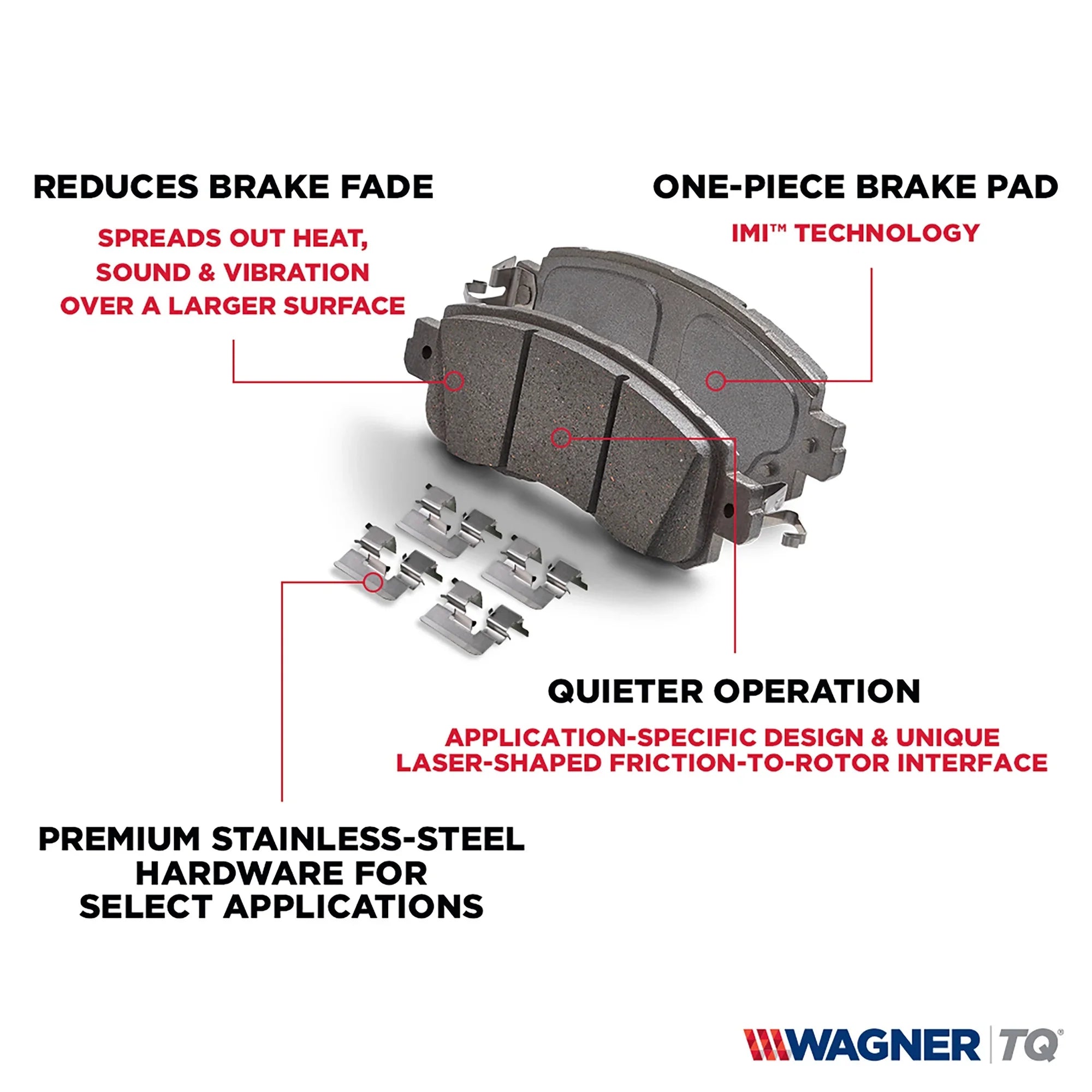 X5 select: 2000-2006 Semi-Metallic MX683 Wagner 2004-2010 Set Disc ThermoQuiet Fits X3, Brake Pad
