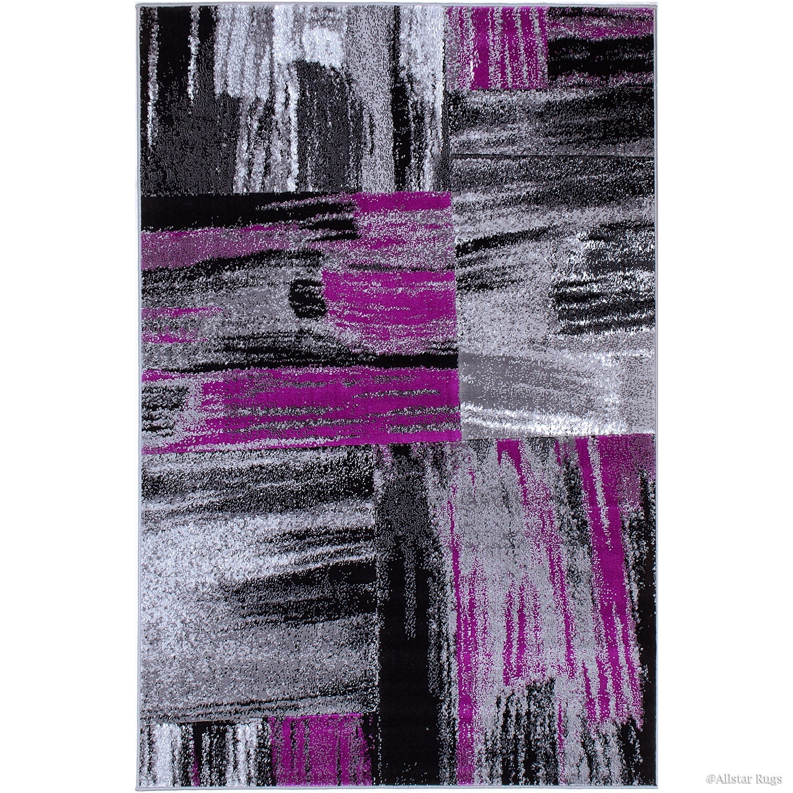 Allstar Drop-Stitch Rugs 11") (5' Rug Modern Weave Technique Contemporary 6' Purple x in Woven Purple