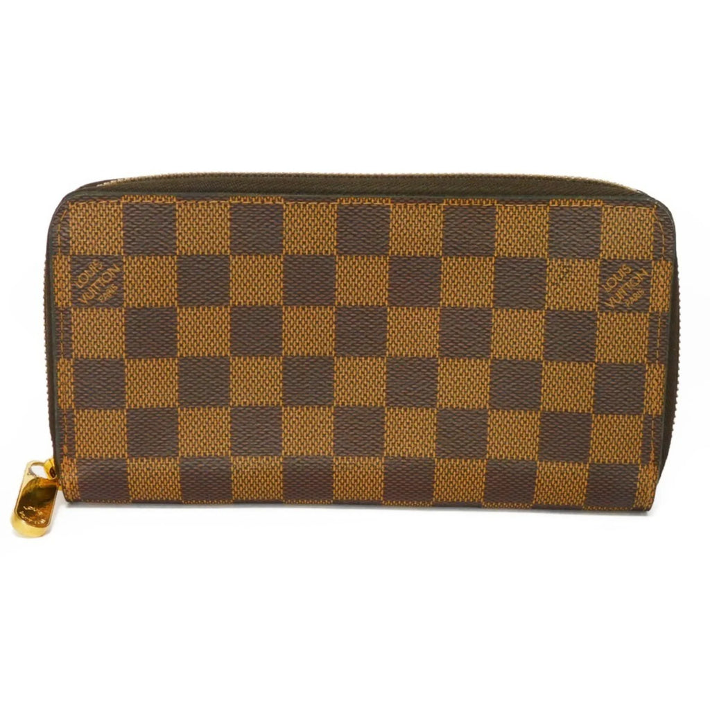 Zipper New Zippy Damier Pre-Owned (Good) Vuitton Men's Brown Pattern N41661 Wallet Ebene Checkered Long Logo Round Women's