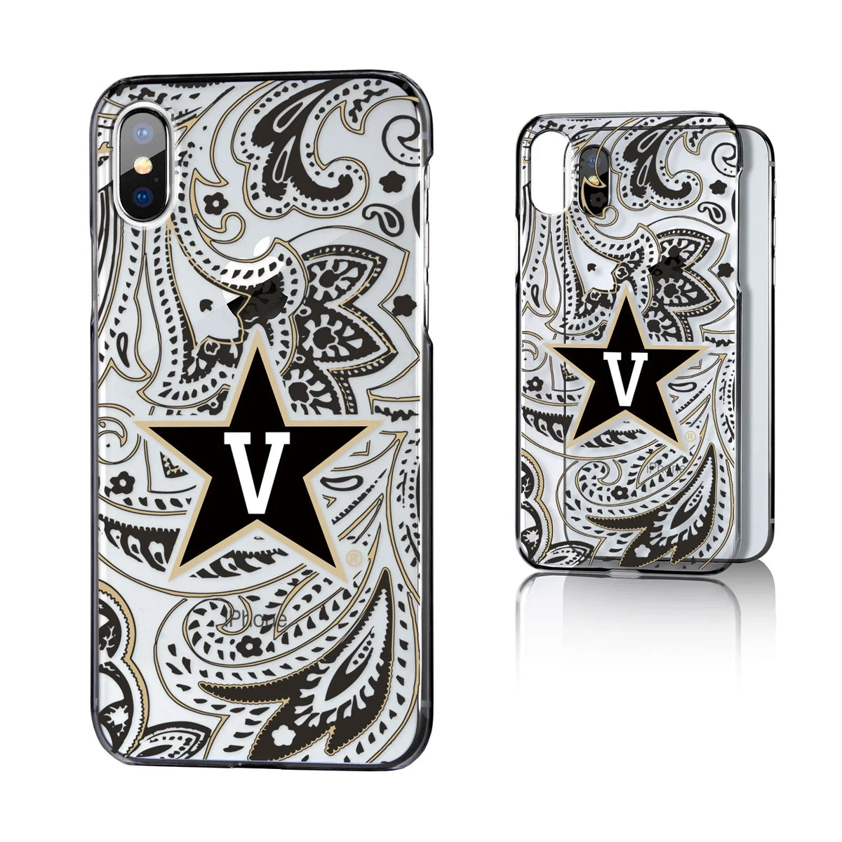 Paisley VU Clear Case iPhone X Vanderbilt Commodores for
