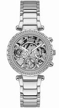 Crystallized Glitz GW0403L1 Dial Skeleton Guess Watch Steel Women's Stainless