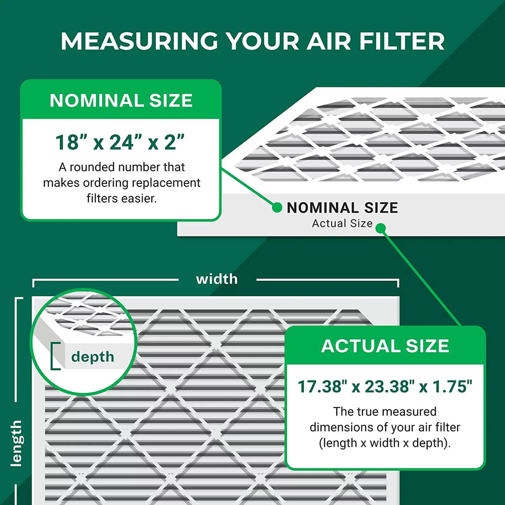 MERV Furnace HVAC Pleated (4-Pack) Filters 18x24x2 Filterbuy 13 Air AC