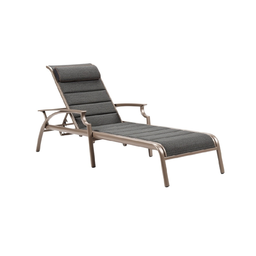 Adjustable Outdoor Lounge Chair with Aluminum Frame and Textilene Fabric