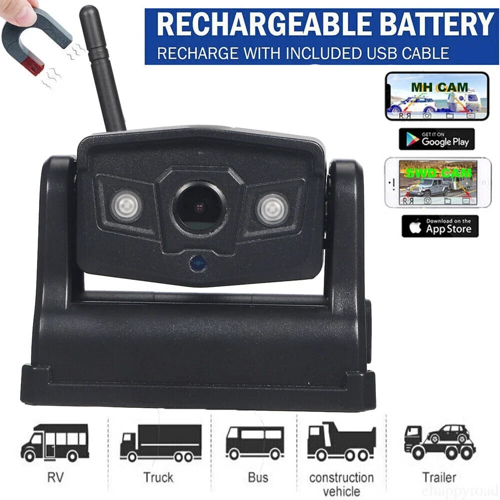 Backup Battery JahyShow Wireless, High-Capacity View Camera, Front/Rear Magnetic 9600mAh WiFi