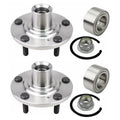 2007 AWD Hub FWD of 2010 5-Lug 2008 Edge Driver AutoShack Wheel 3.5L Replacement Side Set for HB618519PR 2007-2010 2009 Lincoln V6 Passenger Bearing and MKX 2 Front