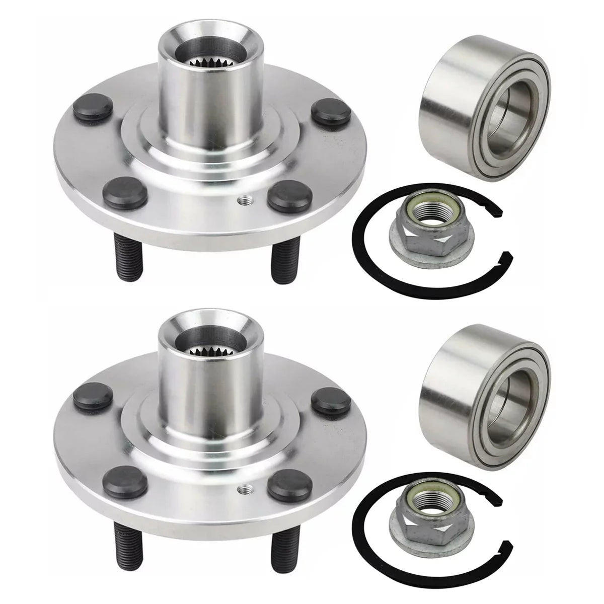 2007 AWD Hub FWD of 2010 5-Lug 2008 Edge Driver AutoShack Wheel 3.5L Replacement Side Set for HB618519PR 2007-2010 2009 Lincoln V6 Passenger Bearing and MKX 2 Front