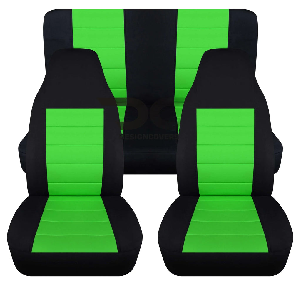 '- T240-Designcovers and Jeep : Green 2003-2006 Wrangler Full Lime LJ Compatible with Set Black