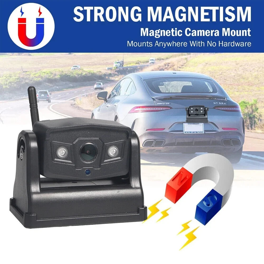 Magnetic Wireless Battery Backup 9600mAh Onemayship Front/Rear Camera View WiFi Camera,