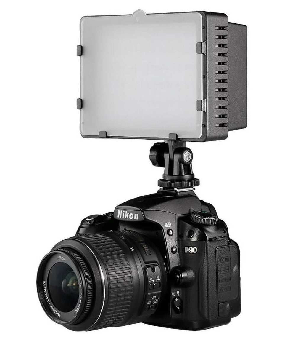 Adapter Life Head) Multi-Interface (Swivel Includes Multi-LED Long FDR-AX53 Professional Light Dimmable Video