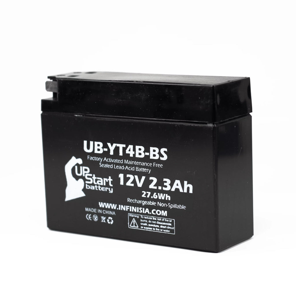 Maintenance UB-YT4B-BS Factory 2012 for 12V, Replacement SR400 - (FI) Motorcycle Battery 2.3Ah, Free, 400CC Battery 3-Pack UpStart Yamaha Activated,