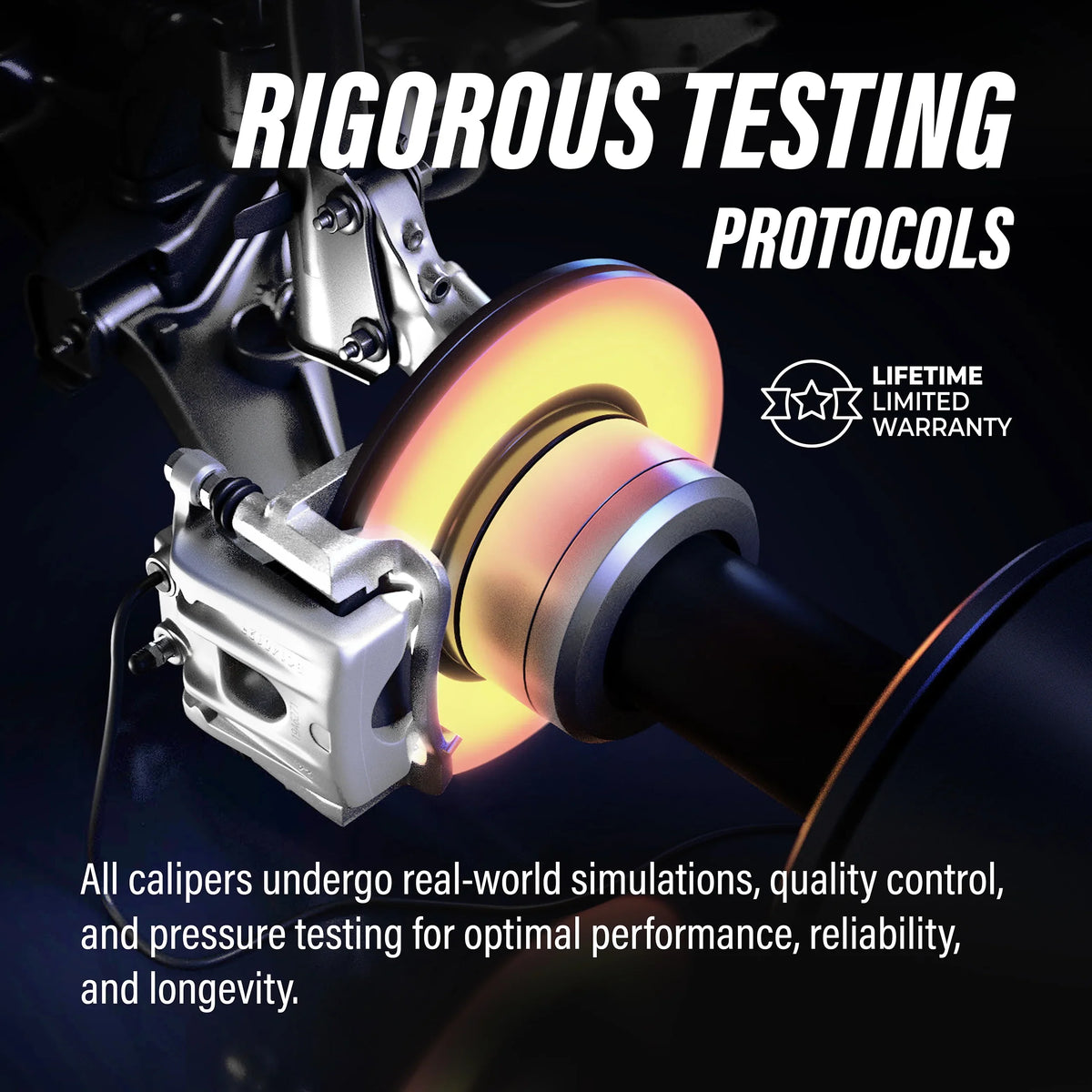 Rotors KCG-100133P Rear Transit C/V 2012 Caliper With Front Brake Semi-Metallic Dual Coated Piston And Auto Kit Disc Ram For Pads