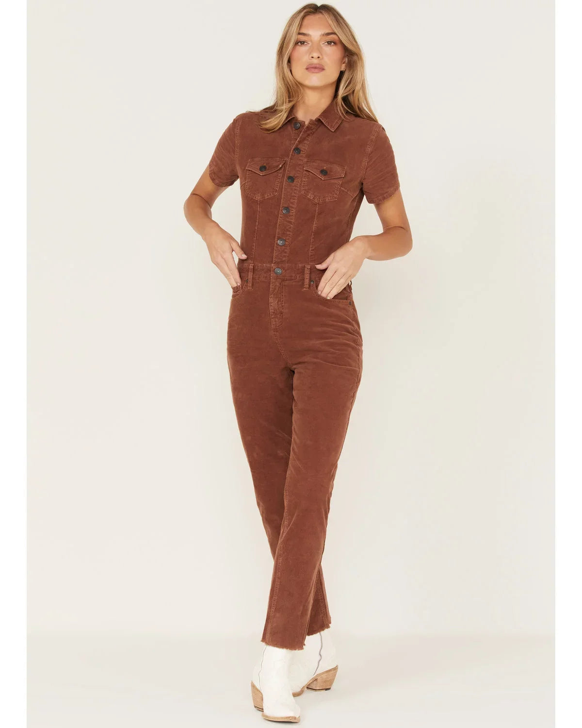 Corduroy Women's + Dark Jumpsuit Cleo US Brown Large Wolf