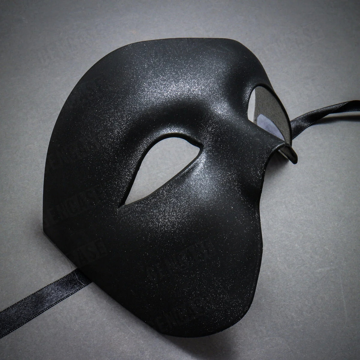 Plain | Half Venetian Halloween Mask Masquerade Face Vintage Phantom Black Costume