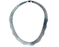 Necklace Rhodium Silver Graduated Wavy 16mm Cleopatra Omega Sterling 16"