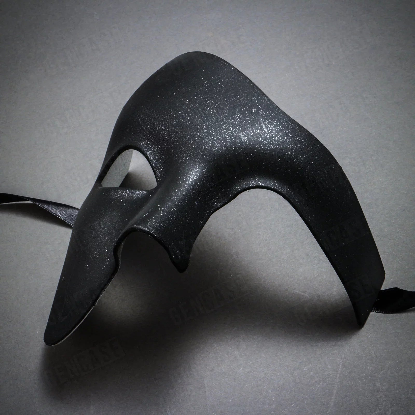 Plain | Half Venetian Halloween Mask Masquerade Face Vintage Phantom Black Costume