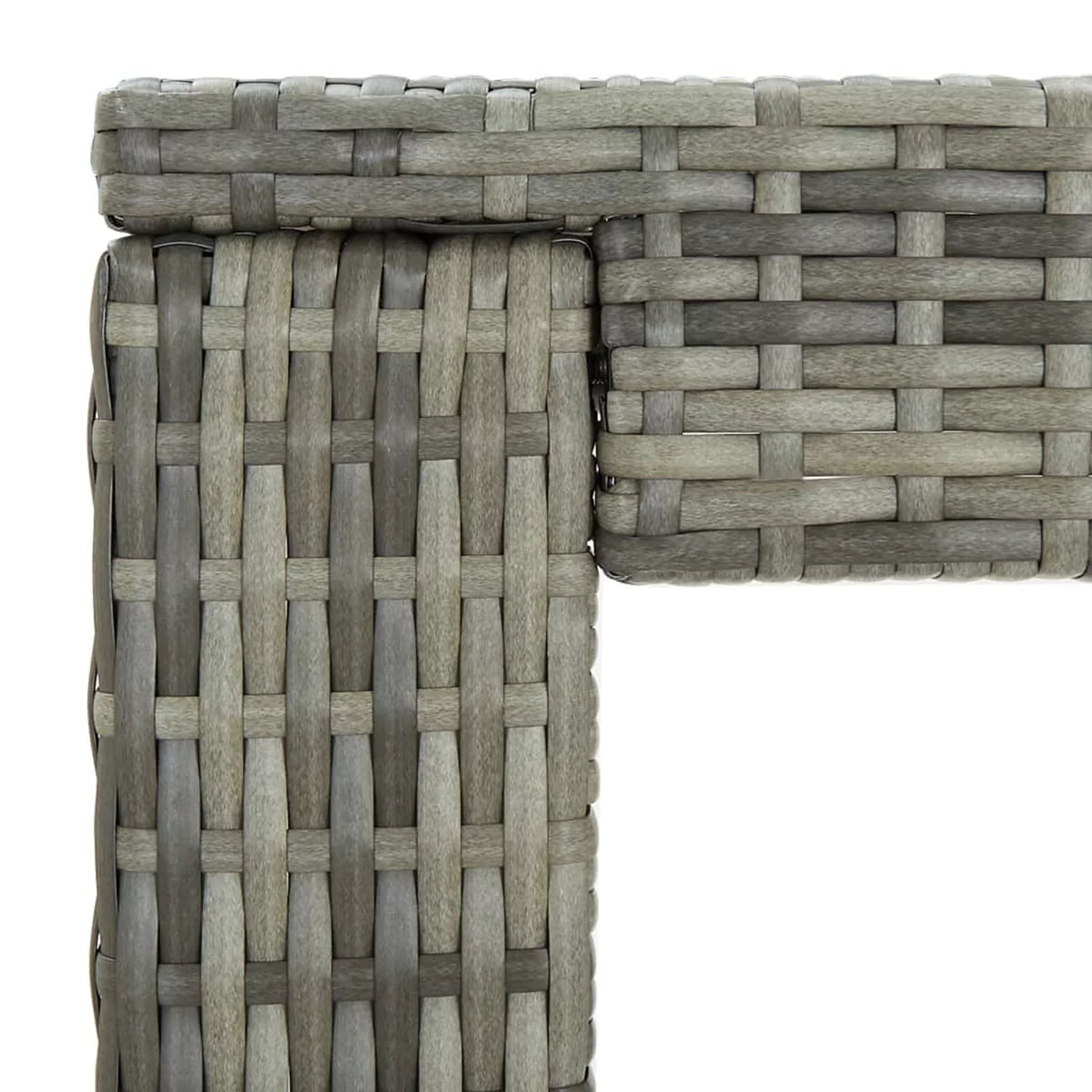 Table Gray Poly Andoer 23.8"x23.8"x43.5" Rattan Bar Garden
